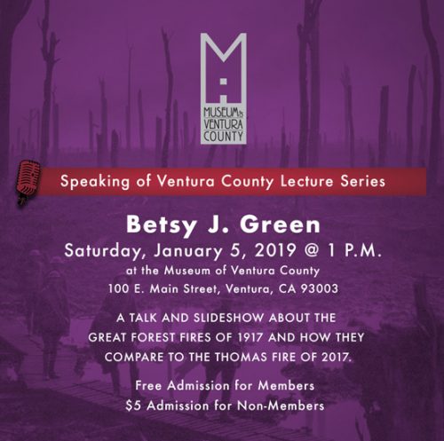 Speaking of Ventura County Lecture Series featuring Betsy J. Green @ Museum of Ventura County | Ventura | California | United States